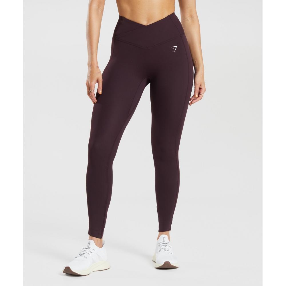

Gymshark Crossover Leggings Plum Brown B4a8u Nbzn M