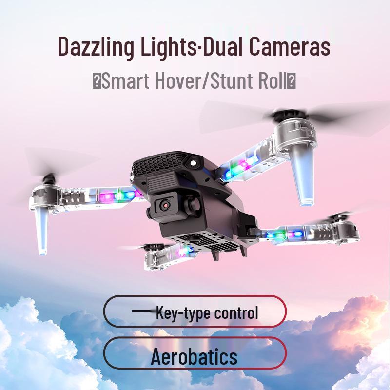 E88D Foldable Drone with Lights & Remote Control - E99D Kids' Aerial Photography Toy Aircraft