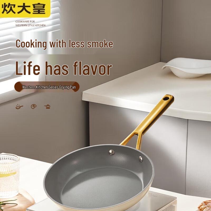 COOKER KING 24cm White Non-stick Induction Frying Pan