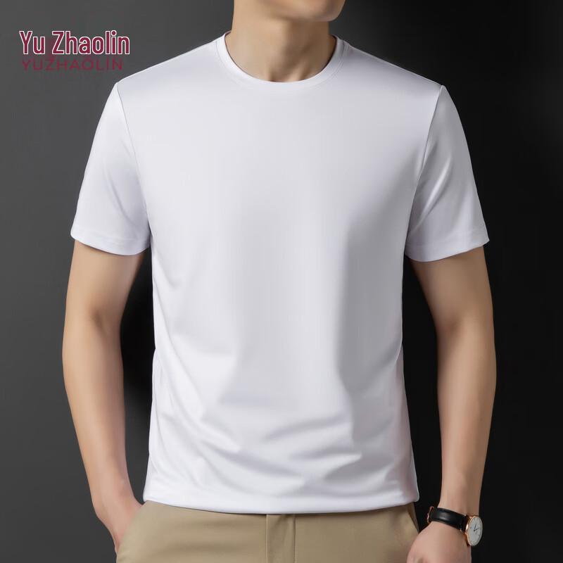 YUZHAOLIN Men's Summer Solid Color Round Neck T-Shirt