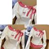 Girls Long Sleeve T Shirt With Colorblock Plaid Pattern For Spring Casual Wear