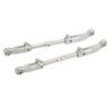 2pcs RC Rear Upper Suspension Pull Rod Aluminum Alloy Silver Accessories for Corally Kronos 6S 1 8 RC Car