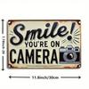 Vintage Metal Sign Smile You Are In Frame 20x30cm Home Office Decor