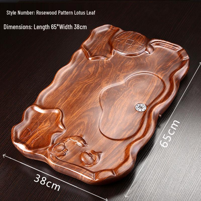Solid Rosewood Ebony Tea Tray for Gongfu Tea Sets