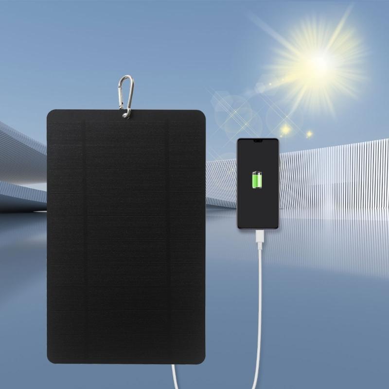 7W Solar Panel 5V Solar Cell Controller Solar Plate Adapter For Phone Car Home Camping Outdoor Battery Use
