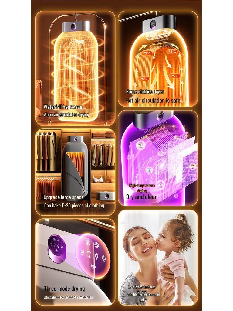 “Compact Portable Baby Clothes Dryer - 2025 Foldable Travel Dryer”