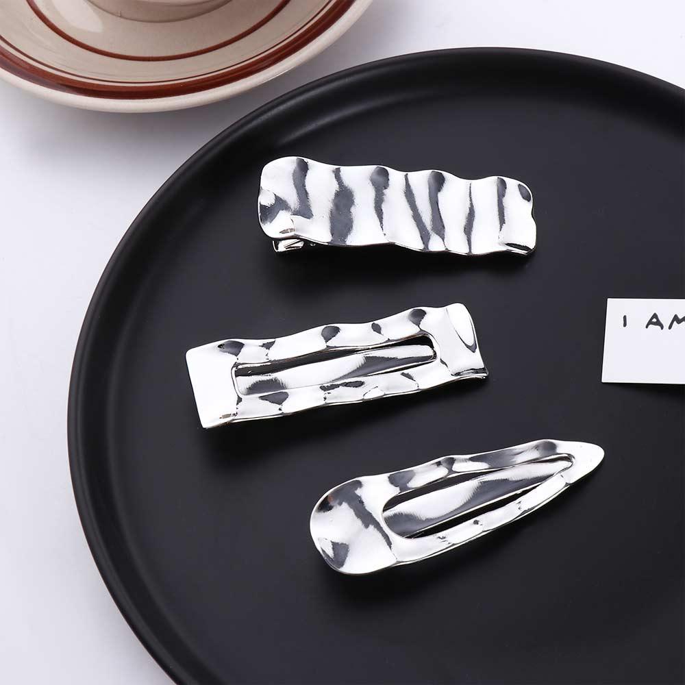 Drop Shaped Hollow Punk Hair Clips Side Bangs Hair Clips Metal Hair Pins Fix Fringe Barrette