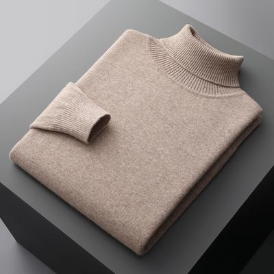 Autumn/Winter Slim Fit Knitted Turtleneck Sweater with Long Sleeves