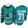 Mens Retro Embroidered Ice Hockey Jersey Team Shark 39 Practice Uniform Cotton Blend Sportswear