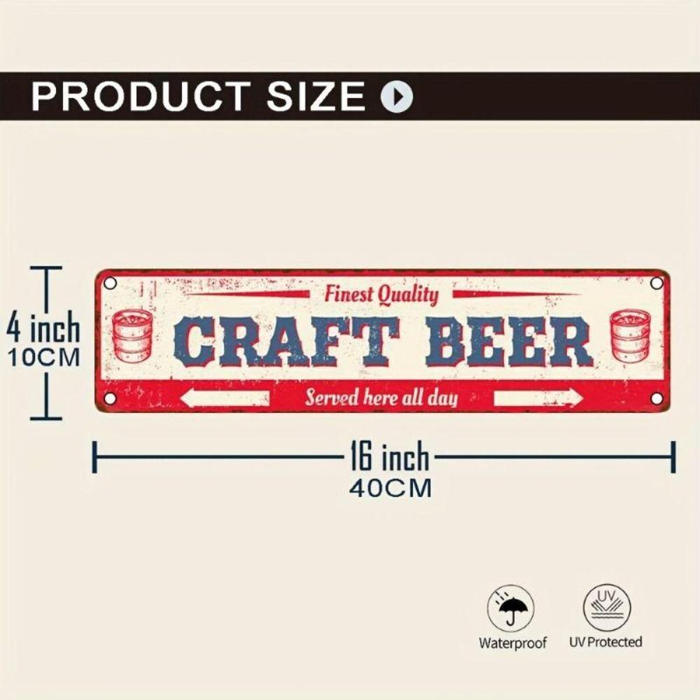 Retro Metal Wall Art for Home Office Beer Bar Decor