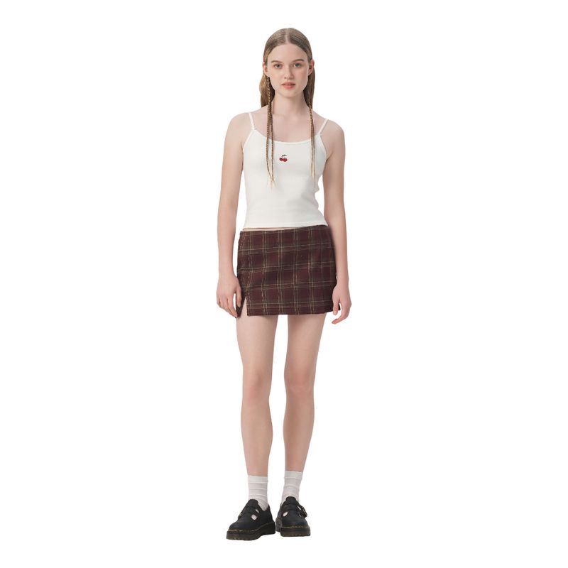 Yescci American Preppy Retro Red A Word Skirt