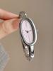 Silver Women Watch Oval Quartz Wristwatch Minimalist Waterproof Stainless Steel Bracelet Elegant Ladies Watches Reloj Mujer
