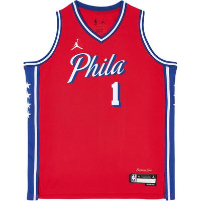 Dri-FIT NBA Philadelphia 76ers James Harden V-Ausschnitt Ärmellos Kinder Tops Rot 3Y2B7BXJP-76RJH