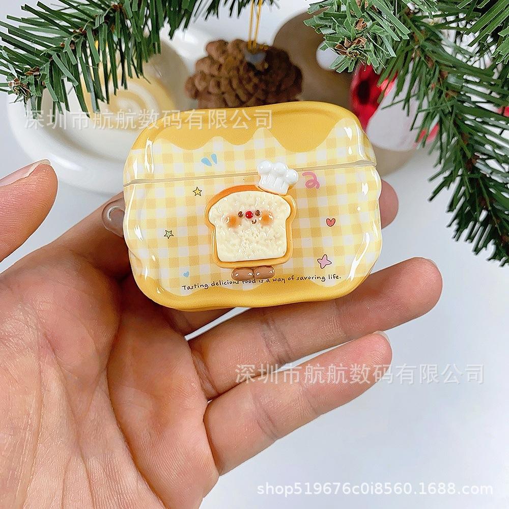 Cream Butter Bag for Apple AirPods 1 Generation Bluetooth Headset Case AirPods Pro 1st Generation Wireless Bluetooth