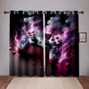 2pcs Gamepad Printed Window Curtain For Bedroom Office Kitchen Living Room  Study Grpmmet Top Window Treatment For Home Decor