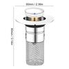 1Pcs Washbasin Leak Plug Stainless Steel Odor Proof Bouncing Core Press Type Sink Drain Universal Accessories for Washbasin