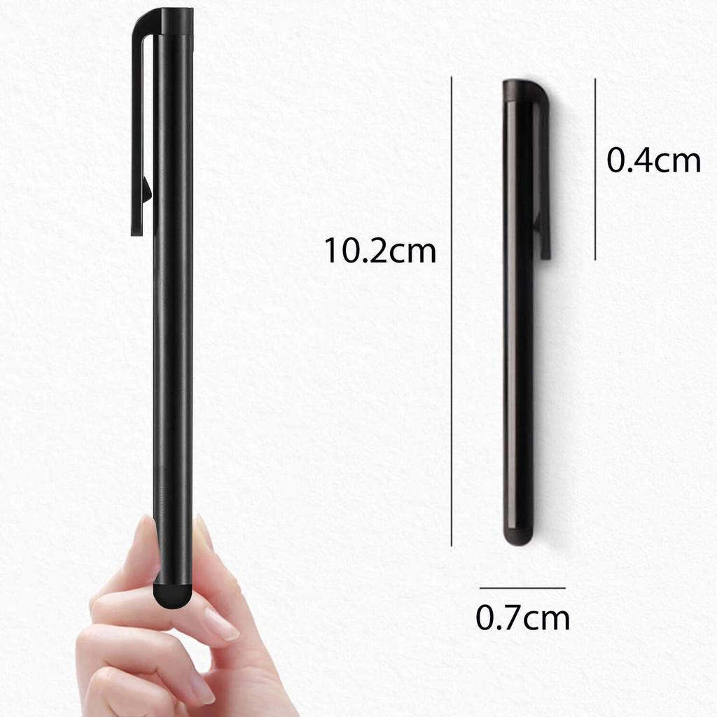 Rysik Pojemnościowy Metalowy Dotykowy Do Ekranów Telefonu Tabletu Alogy Stylus Pen Universal Czarny