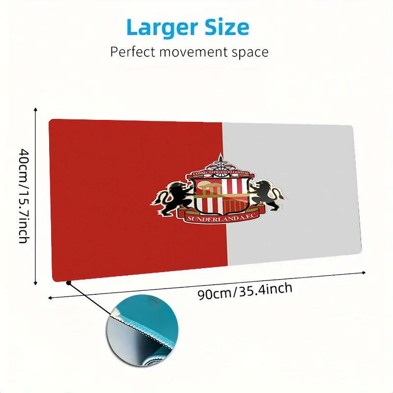 Sunderland Association Football Club Logo Large Size Mouse Pad Large Gaming Table Cushion Non-slip Laptop Tablet Big Mousepad XXL Mat Mini PC Playmat 