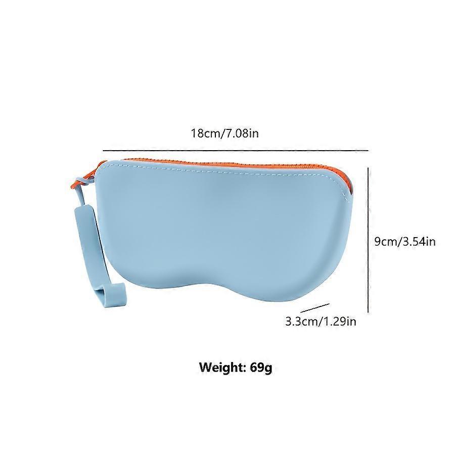 Silicone Glasses Storage Box, Simple Design, Durable, Waterproof, with Zipper Pocket