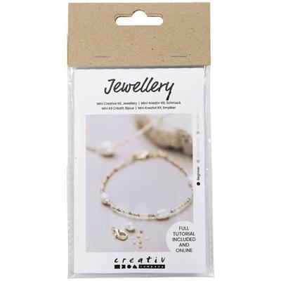 Creative Jewelry Kit - Freshwater Pearls - 2 Pcs - White - For Children Ages 8 and Up - Unisex