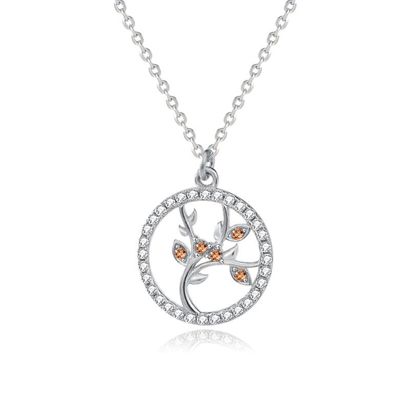 

Tree of Life Necklace - 925 Sterling Silver, Original Design, Mori Style Autumn/Winter Clavicle Choker 925 Sterling Silver