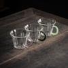 Japanese Style Heat-resistant Glass Tea Cups with Handle Household Transparent Small Capacity Kung Fu Single Cup Tea Ceremony