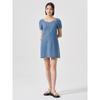 Denim Short Sleeve Mini Dress Sky Blue (114771Ay1Q)