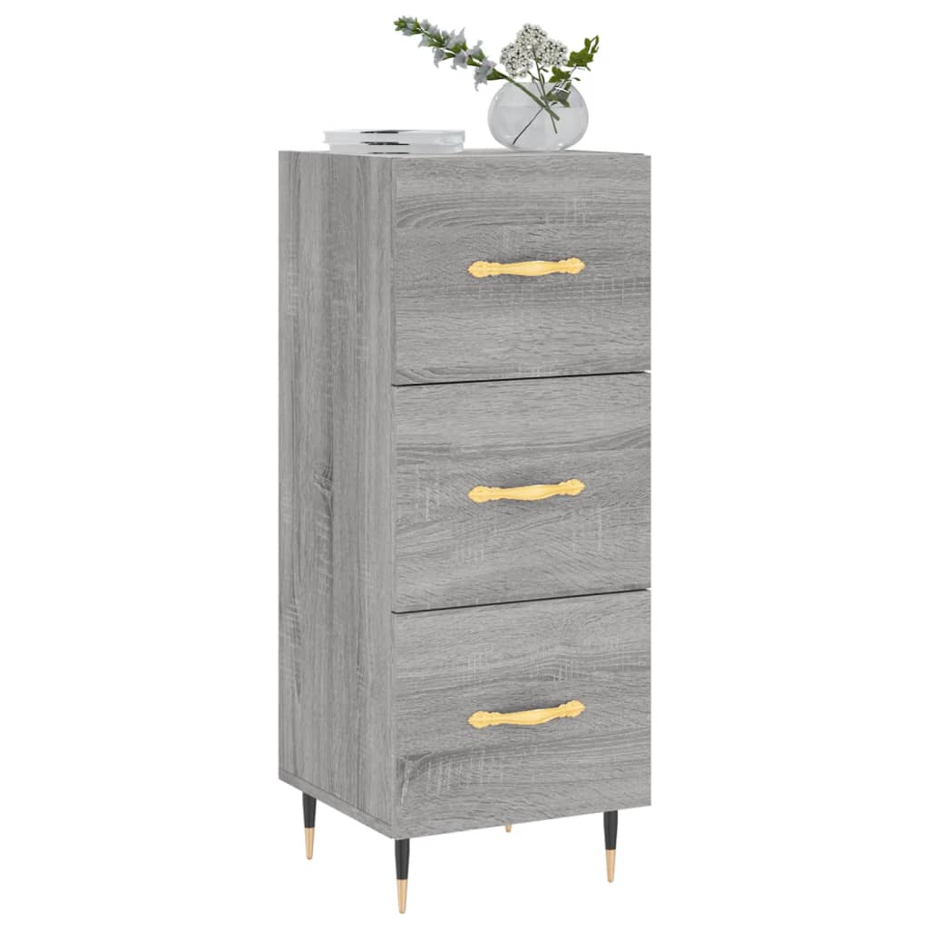 Gray Sonoma Sideboard 13.6 x 13.4 x 35.4 in (34.5 x 34 x 90 cm) Engineered Wood