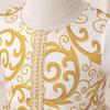 Middle Eastern Muslim Princess Evening Dress for Toddlers - White Patchwork Design
