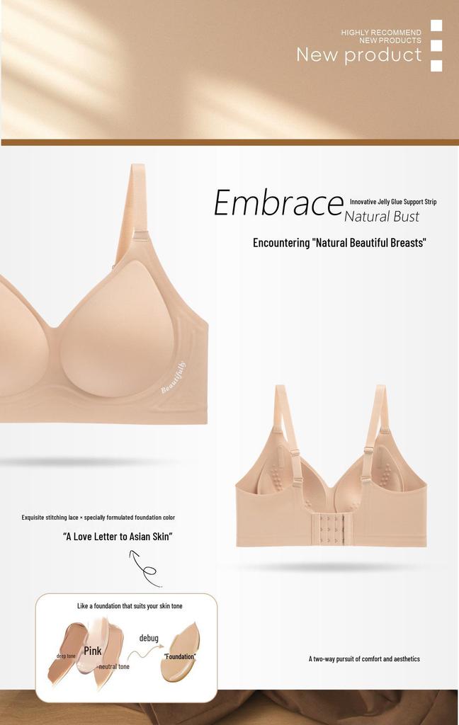Seamless Wire-free Push-up Lingerie for Large Busts - Soft, Anti-Sagging, Summer Thin Bra