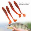 50PCS 5cm Soft Plastic Fishing Lures T tail Grub Worm Baits Fish Tackle Accessory Red