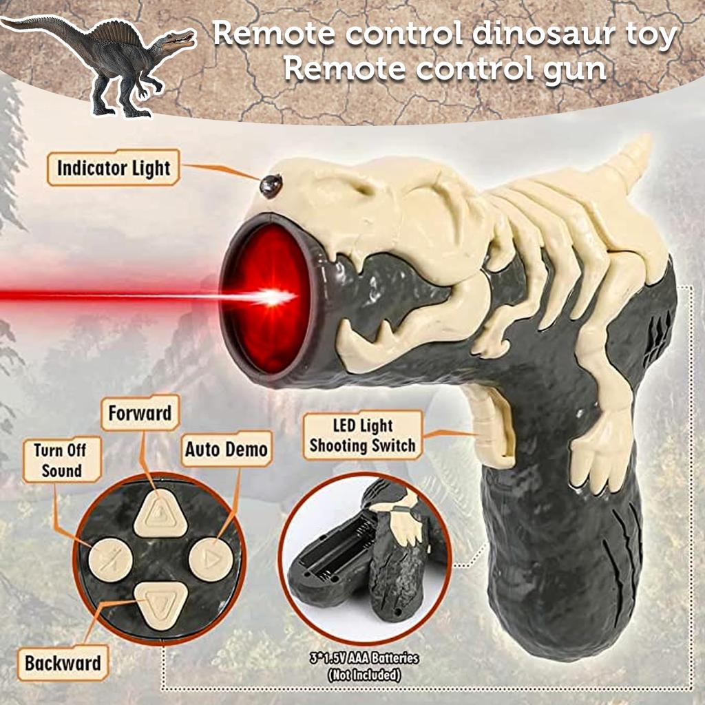 Vylepšená verze dinosauřího dálkového ovladače vhodné pro roky staré lampy sledování automatický sprej realistický RC cestovní dinosaurus vhodný pro 3 5 6 7 8 9