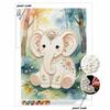 5D DIY Pearl Diamond Painting Kit Cute Baby Elephant Full Drill Embroidery Mosaic Art Home Wall Decor Gift