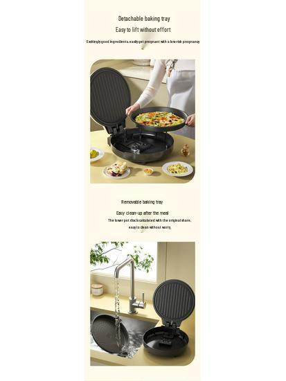 Avtakbar elektrisk pannekake- og grillpanne: Oppvaskmaskinvennlig Frokost- og sandwichmaskin