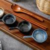 Handle Plate Household Dipping Dish Small Vegetable Dish Retro and Simple Restaurant Japanese Dipping Dish Ceramic Dipping Dish