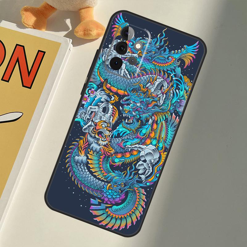 Fashion Chinese Dragon For Samsung Galaxy A15 A55 A35 A53 A33 A13 A36 A56 A26 A16 A22 A32 A52 A54 A34 A05 A06 Case