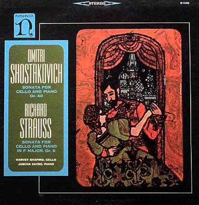 LP Record DMITRI SHOSTAKOVICH  RICHARD STRAU  Sonate Fr Violoncello Und Klavier  H71050 Nonesuch 1968 Germany Classical Used