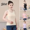 Women Warm Vest Winter Thermal Seamless Double-sided Plush Fast Temperature Lock Round Clothing Neck Slim