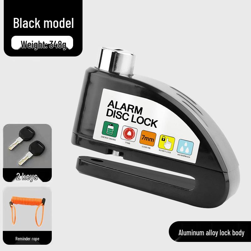 Blocca Disco Freno Antifurto Universale per Auto, Moto e Biciclette con Sistema di Allarme