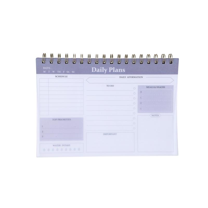 Coil Planner Cartoon Portable Week Plan Time Management Agenda Task List Note Student School Study Stationery