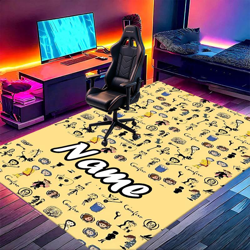 Custom Name Personalized Coraline Print Carpet, Versatile Home Decor Rug, for Playroom, Apartment, Balcony, Entryway, Hallway Gift