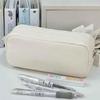 Large Capacity Simplicity Pencil Case Square Shape Stationery Box  Classified Storage