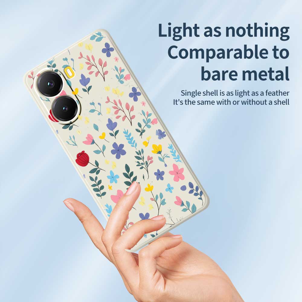 For Xiaomi Redmi Turbo 4 5G/Poco X7 Pro 5G Case Colorful Flower Branches Pattern Printing Straight Edge TPU Phone Back Cover