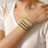 4mm Beads Women's Bracelet Set Multi Cut Glass Beads Stretch Bracelet Tag Clip Bracelet