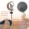 Solar Eisen Mond Fee Rasenleuchte, Zarte Elfen Fantasie Fee Stil Hof Metall Dekorative Leuchte Gartenweg Pavillon Straßenleuchte Rasenleuchte