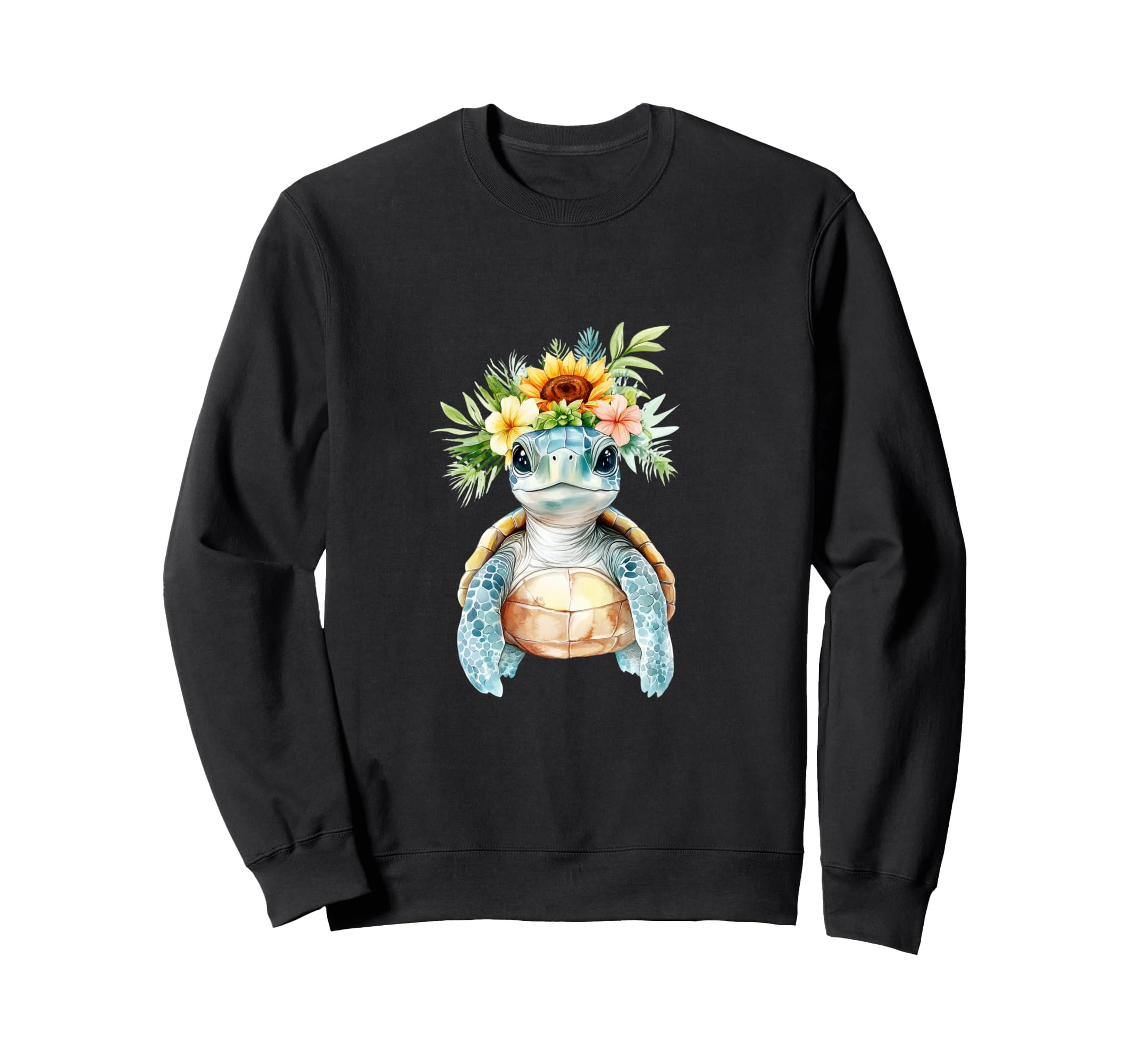 

Baby Sea Turtle Tropical Flower Sunflower Sweatshirt чёрный