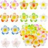 100 Pcs Diameter 1.6 Inch Assorted Color Artificial Plumeria Rubra Hawaiian Foam Frangipani Flower Petals for Weddings Party Decoration