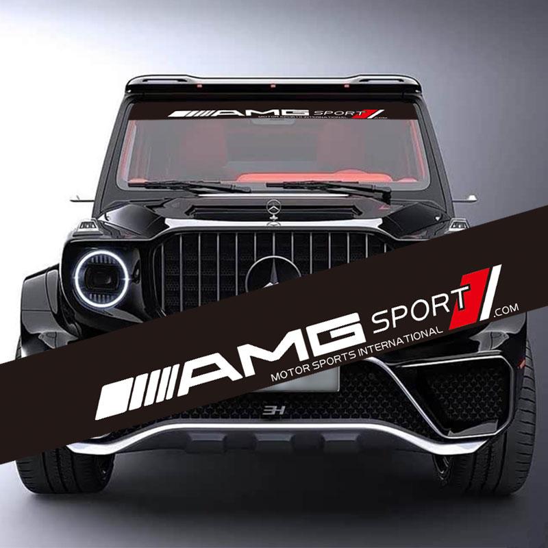 1Pcs Car Sticker Front Windshield Decorative Decals For Mercedes Benz AMG GLE GLS CLA GLC GLA W223 W213 W206 W205 W204 W212 W203