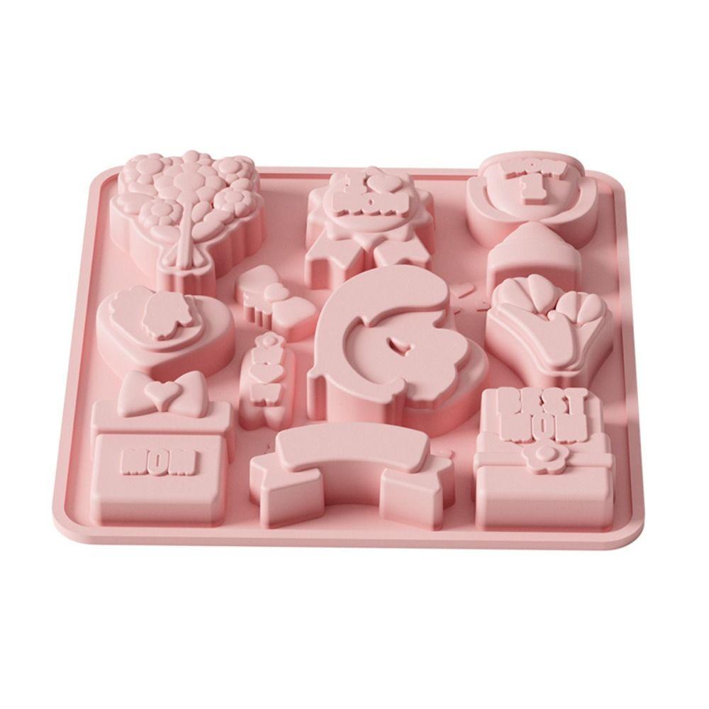 Food Grade Silicone Dessert Mold Flexible Chocolate Mold Stylish Mother's Day Baking Mold Pudding