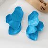 Exaggerated Blue Big Petal Earrings